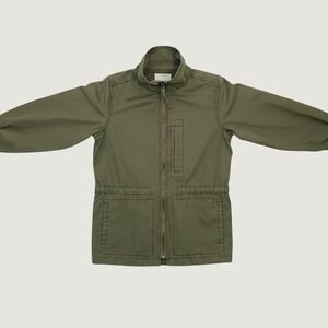Madewell Womens Fleet Passage Utility Cargo Jacket Olive Army Green S‎